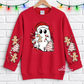 Christmas Ghost With Sleeves For Crewneck Sweatshirt And Hoodie ONLY Apparel(t-shirt or crewneck sweatshirt or hoodie)