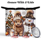 Cute Christmas Cow With Snowman #2 - 20 oz Insulated Tumbler