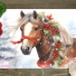 Christmas Horse Glass Cutting Board