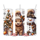 Cute Christmas Cow With Snowman #2 - 20 oz Insulated Tumbler