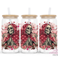 Skellie Love 16oz Glass Cup With Lid