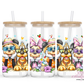 Mouse & Friends 16oz Glass Cup With Lid