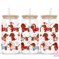 Dachshund Love 16oz Glass Cup With Lid