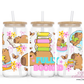 Fully Booked Capybara 16oz Glass Cup With Lid