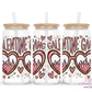 Galentine Gang 16oz Glass Cup With Lid