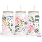 Teacher Stamp 16oz Glass Cup With Lid