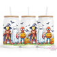 Action Hero's Halloween 16oz Glass Cup With Lid