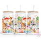 Space Ranger And Cowboy #3 16oz Glass Cup With Lid