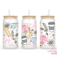 Teacher Stamp 16oz Glass Cup With Lid