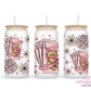 Be Mine Bear 16oz Glass Cup With Lid