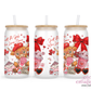 Just A Girl Who Loves Cows #2 16oz Glass Cup With Lid