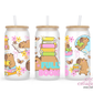 Fully Booked Capybara 16oz Glass Cup With Lid