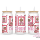 Dachshund Loves You 16oz Glass Cup With Lid