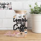Zombie Before My Coffee 16oz Glass Cup With Lid