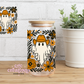 Boho Cowboy Ghost (orange) 16oz Glass Cup With Lid
