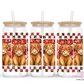 Highland Cow Grid 16oz Glass Cup With Lid