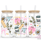 Teacher Stamp 16oz Glass Cup With Lid