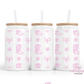 Boots & Bows 16oz Glass Cup With Lid
