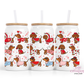 Dachshund Love 16oz Glass Cup With Lid