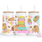 Fully Booked Capybara 16oz Glass Cup With Lid