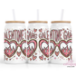 Galentine Gang 16oz Glass Cup With Lid