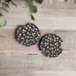 Black Floral Boho Car Coasters