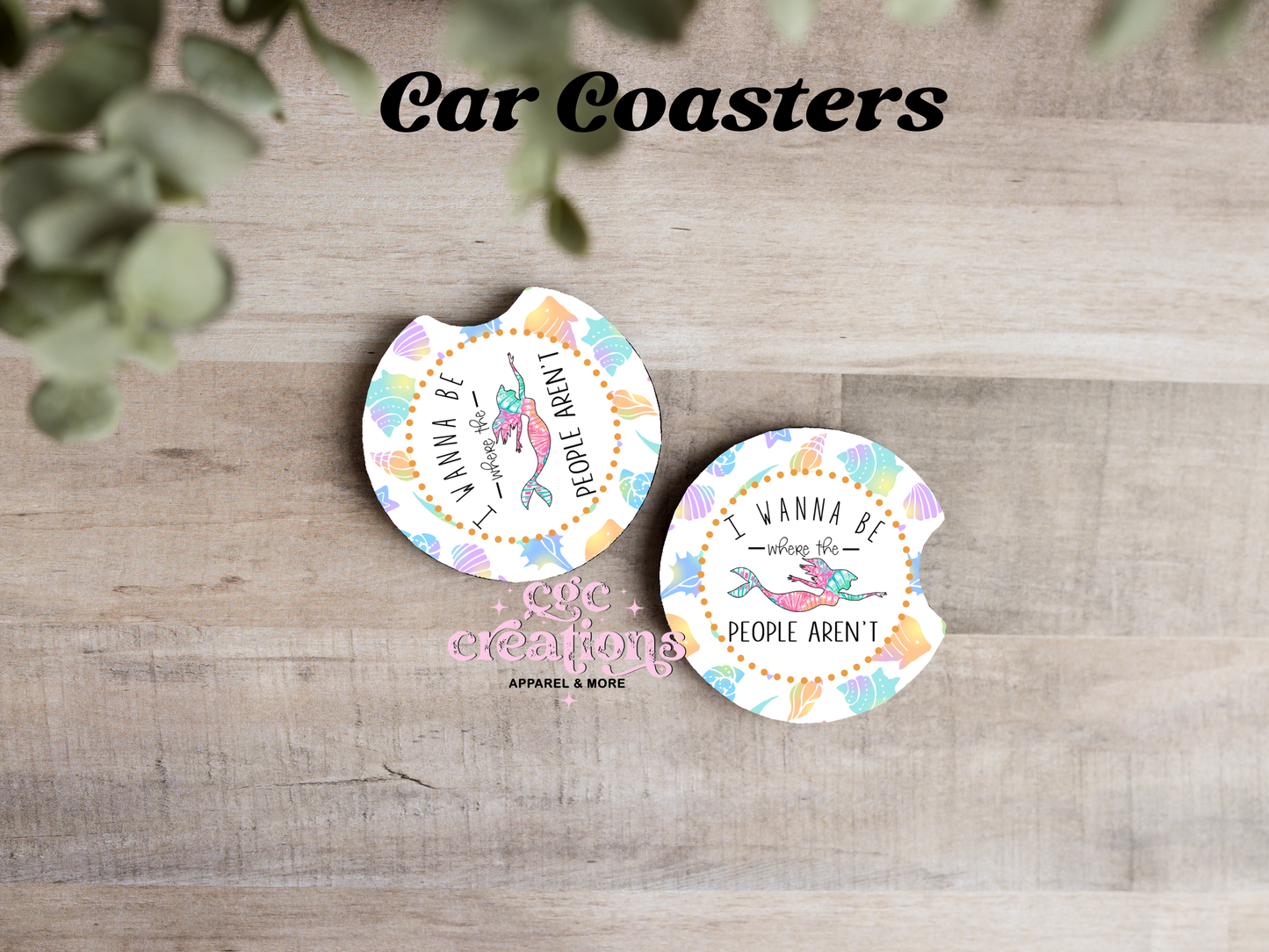 I Wanna Be Where The People Aren't  Car Coasters