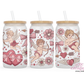 Cupid Collage 16oz Glass Cup With Lid