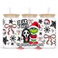 Dear Santa Therapy Didn't Work 16oz Glass Cup With Lid