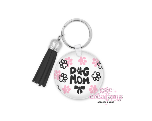 Dog Mom Acrylic Keychain