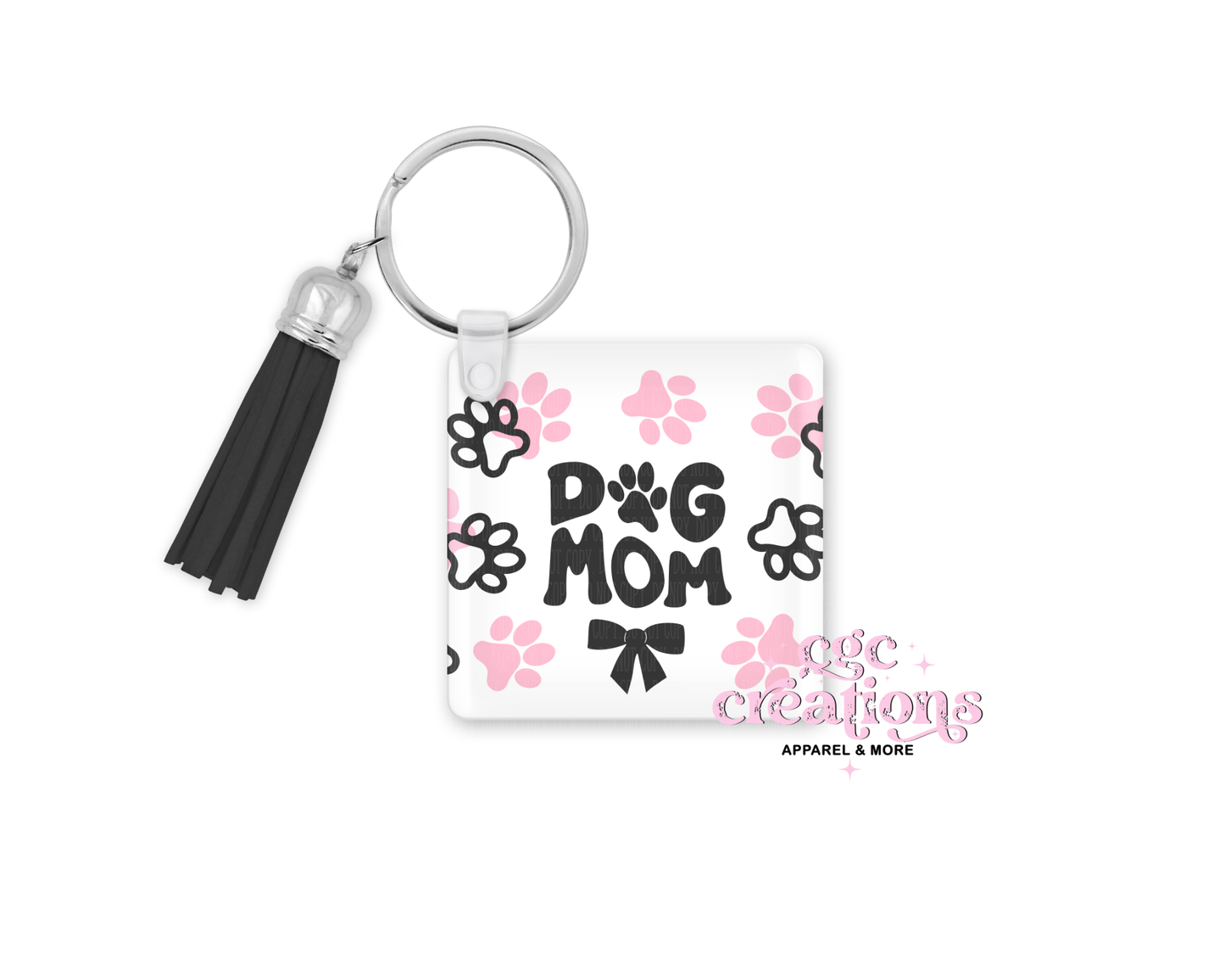 Dog Mom Acrylic Keychain