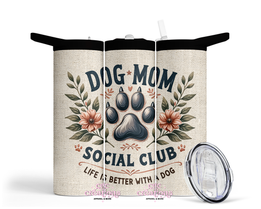 Dog Mom Social Club 20oz Insulated Tumbler