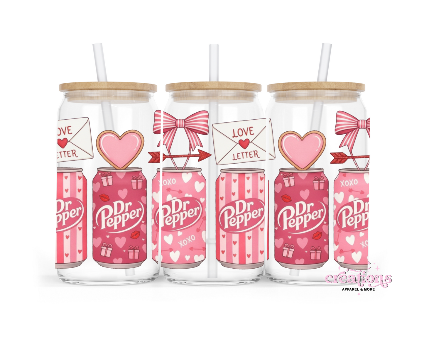 Pepper Pop 16oz Glass Cup With Lid