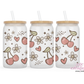 Feeling Sweet 16oz Glass Cup With Lid