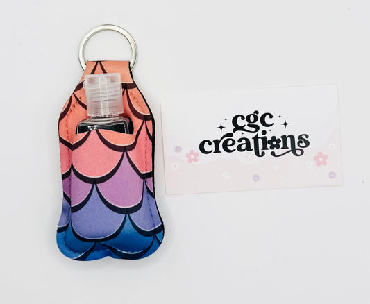 Mermaid Neoprene Sanitizer Keychain