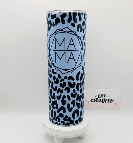 Mama Blue Leopard 20 oz Insulated Tumbler