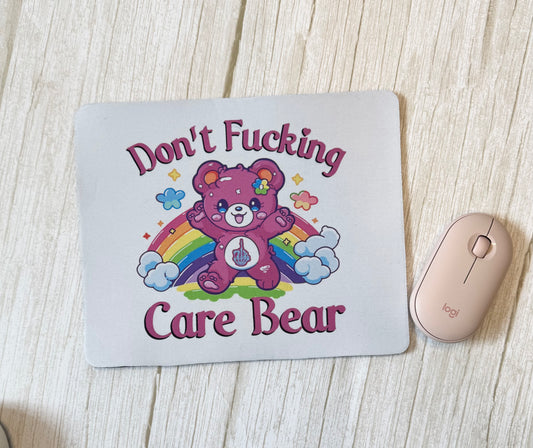 Don't Fucking Care Bear Clearance Mouse Pad