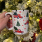 Red Truck Rustic Style 15 oz Ceramic Coffee Mug