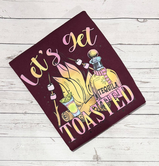 MEDIUM MAROON CREWNECK- Let’s Get Toasted Crewneck Sweatshirt