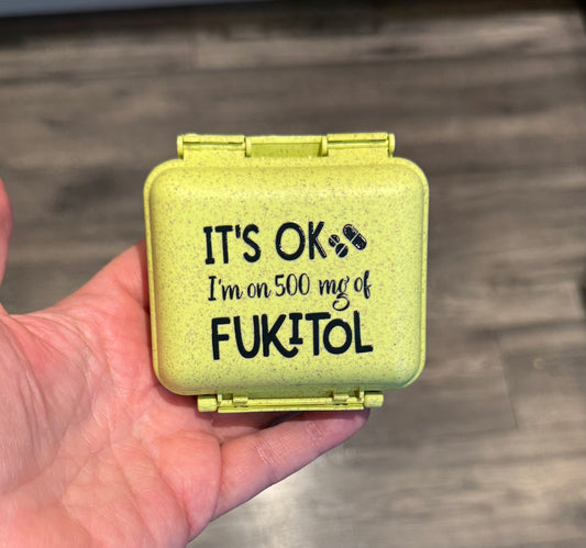 Green- Fukitol Pill Container