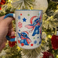 Blue Alien Christmas 15 oz Ceramic Coffee Mug