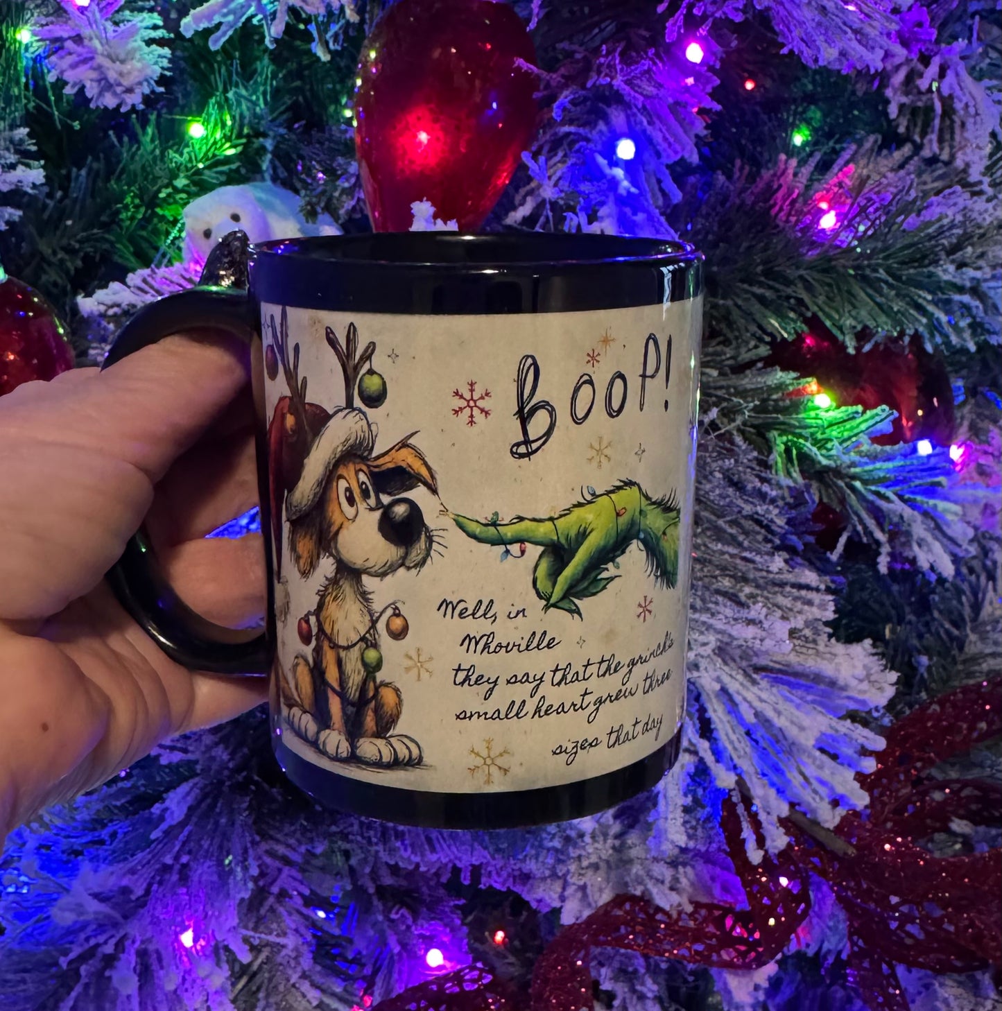 Boop Black 11 oz Ceramic Coffee Mug