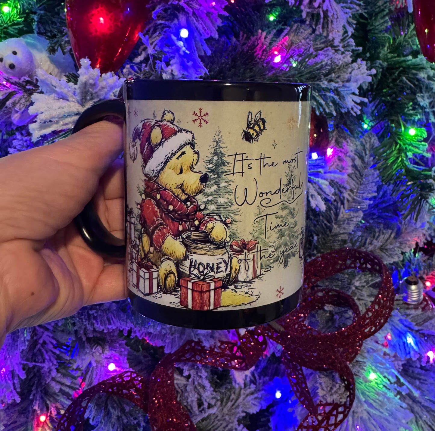 Wonderful Time Black 11 oz Ceramic Coffee Mug