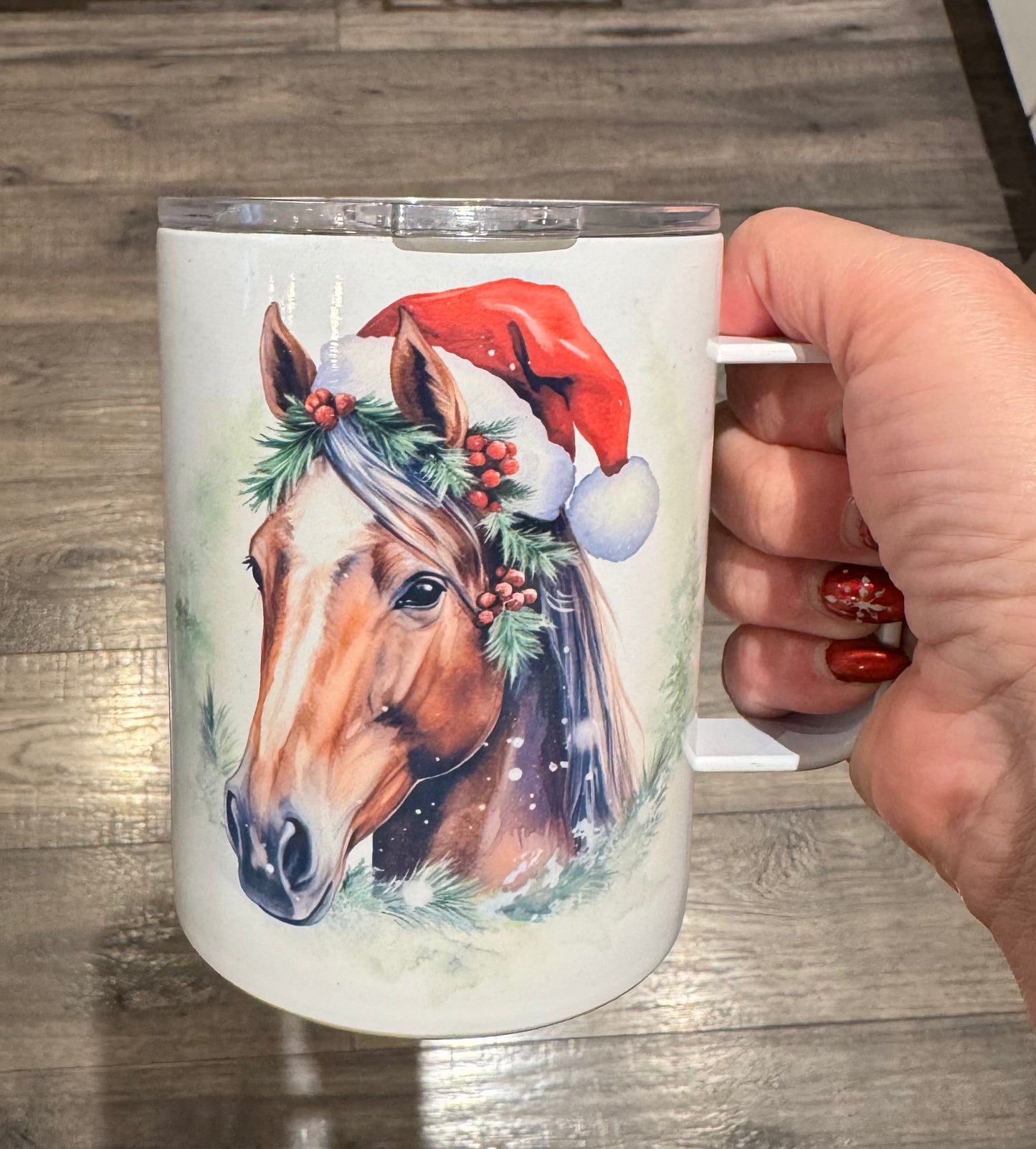 Christmas Horse Insulated Coffee Tumbler