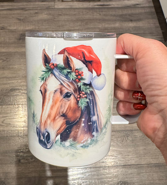 Christmas Horse Insulated Coffee Tumbler