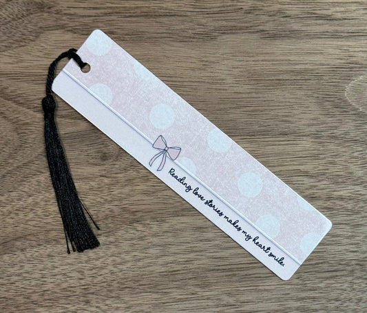 Reading Love Stories Aluminum Bookmark