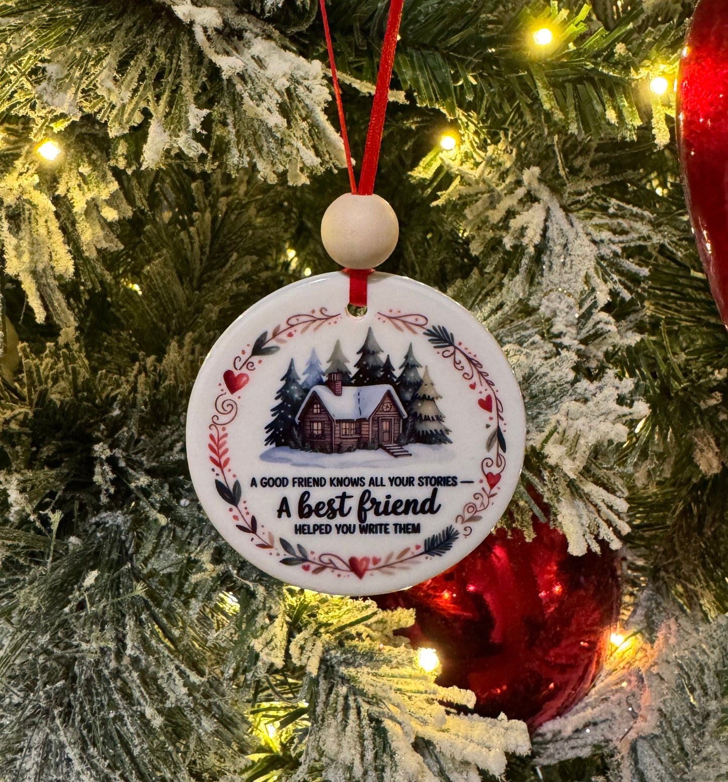 Best Friend Ceramic Christmas Ornament