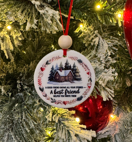 Best Friend Ceramic Christmas Ornament