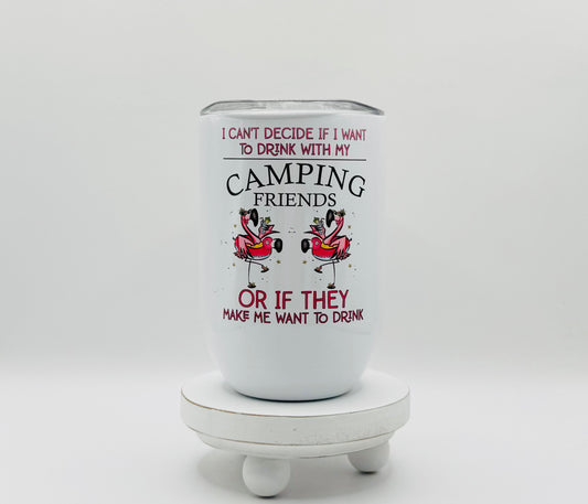 Camping Friends Insulated Wine Tumbler