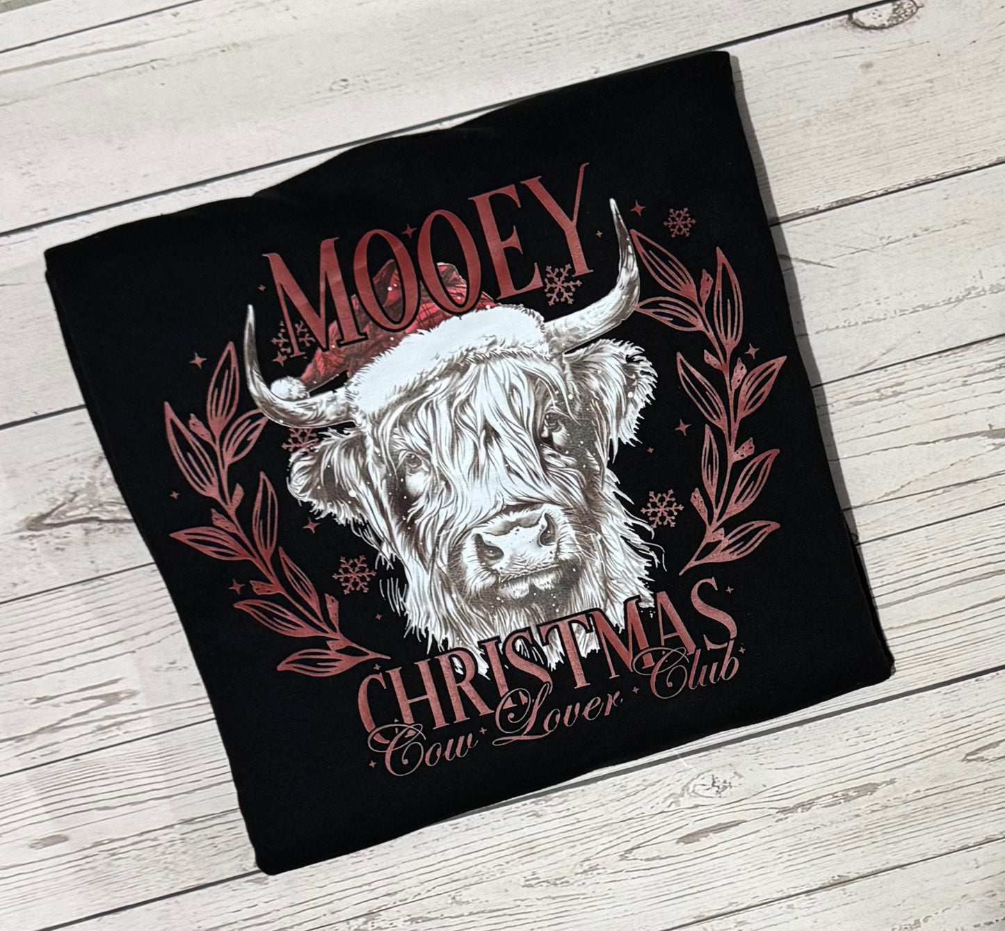BLACK CREWNECK- Mooey Christmas Crewneck Sweatshirt